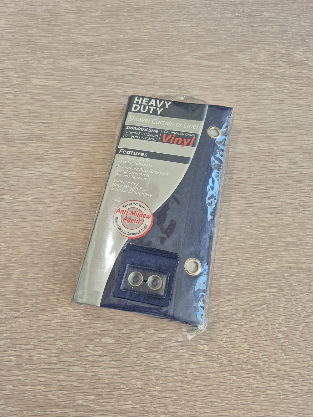 Heavy Duty Navy Blue Vinyl Shower Curtain Liner - Walmart